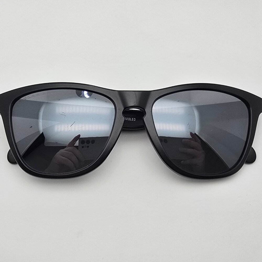 Oakley 24-297 Collector Frogskins Matte Black Polarized Black Iridium Sunglasses - Picture 10 of 13